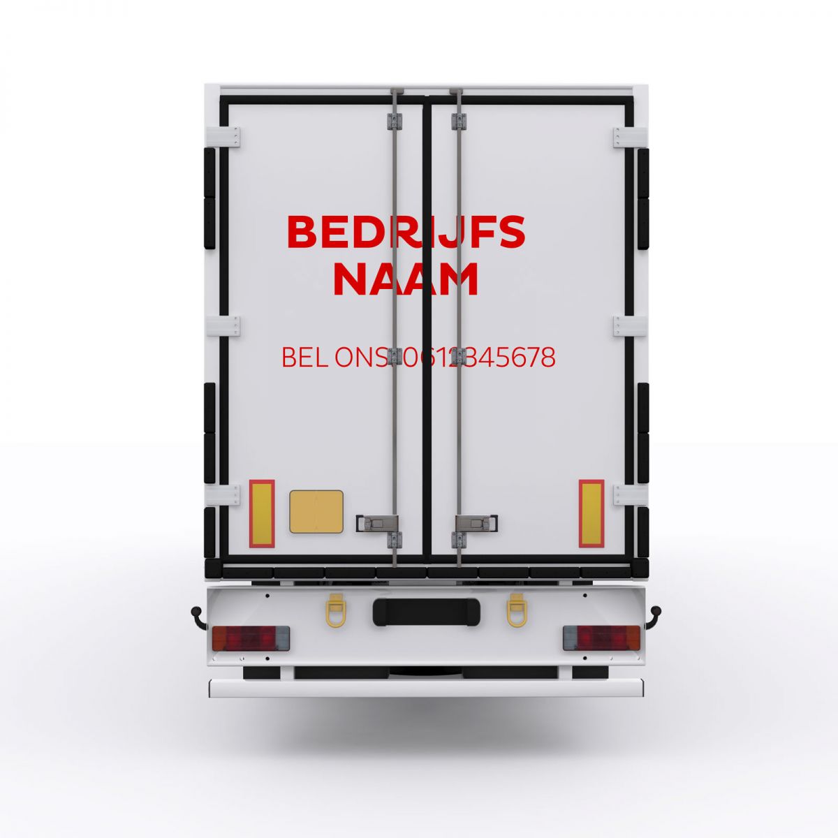 slecht leesbare autobelettering